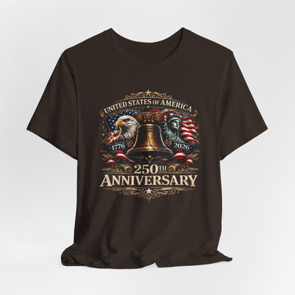250th Anniversary USA T-Shirt — Liberty Bell & Eagle Patriotic Tee