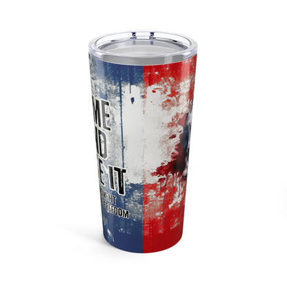 20oz Skull Tumbler - Bold Freedom Design, Perfect for Patriotic Celebrations