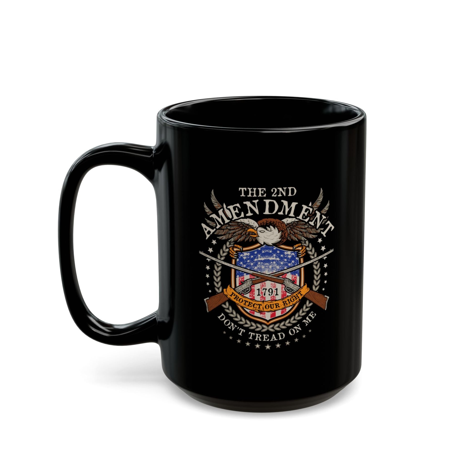 2nd Amendment Don't Tread on Me, (11oz, 15oz) Black Mug, patriotic gift, Gun Rights Mug - Premium Mug from Old Glory 1776 Apparel - Just $19.99! Shop now at Old Glory 1776 Apparel