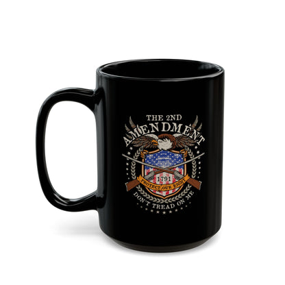 2nd Amendment Don't Tread on Me, (11oz, 15oz) Black Mug, patriotic gift, Gun Rights Mug - Premium Mug from Old Glory 1776 Apparel - Just $19.99! Shop now at Old Glory 1776 Apparel