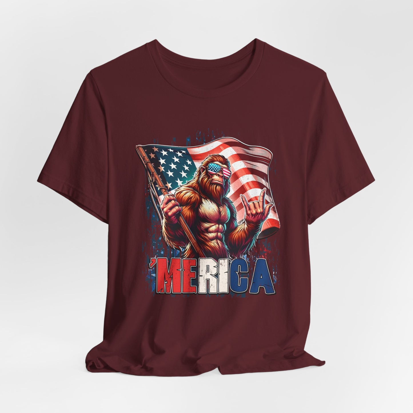 Patriotic Beast Unisex Tee, American Holidays Shirt, Independence Day Gift, Summer BBQ Attire, Funny Tee for Casual Wear