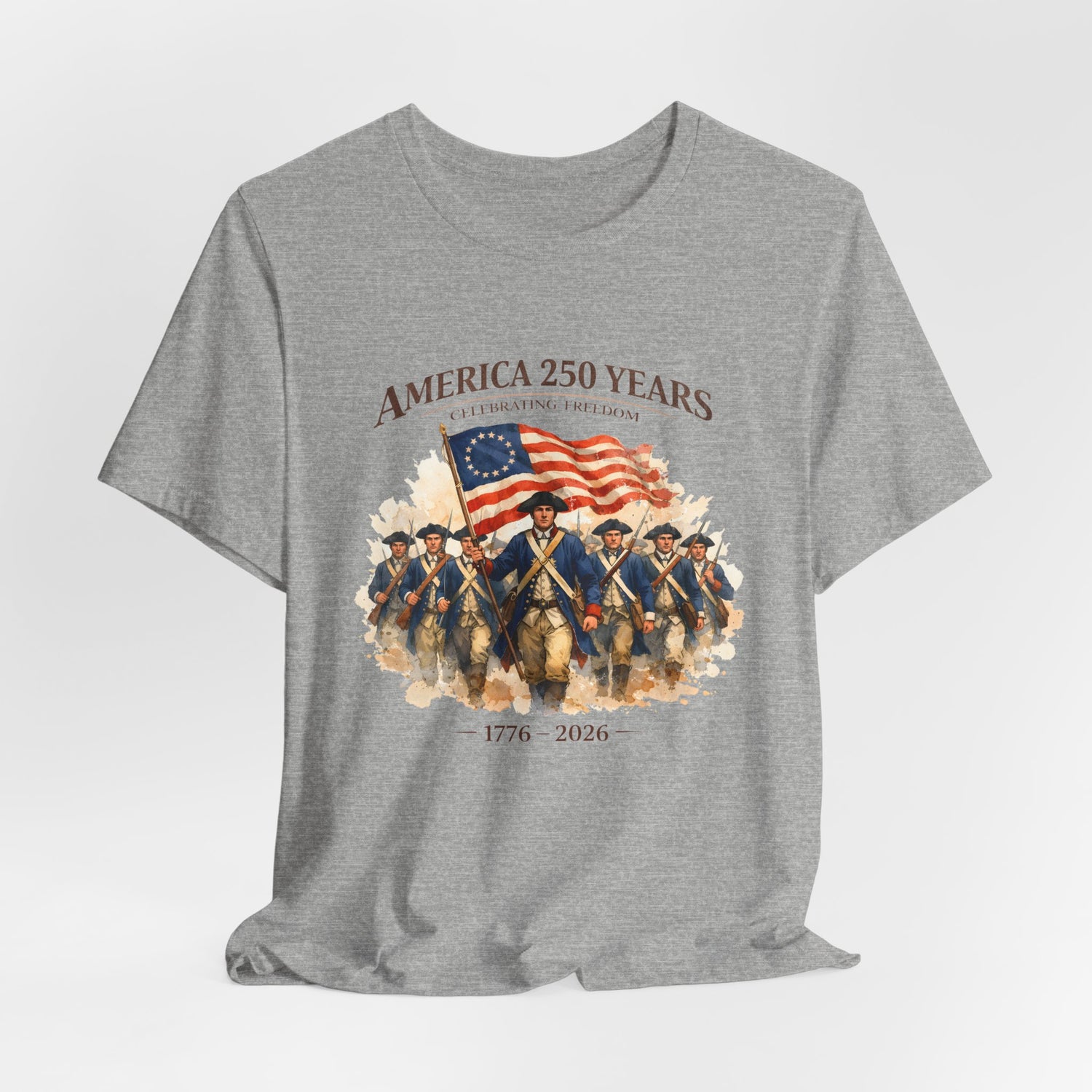 America 250 Years T-Shirt – 1776–2026 Revolutionary Flag Tee