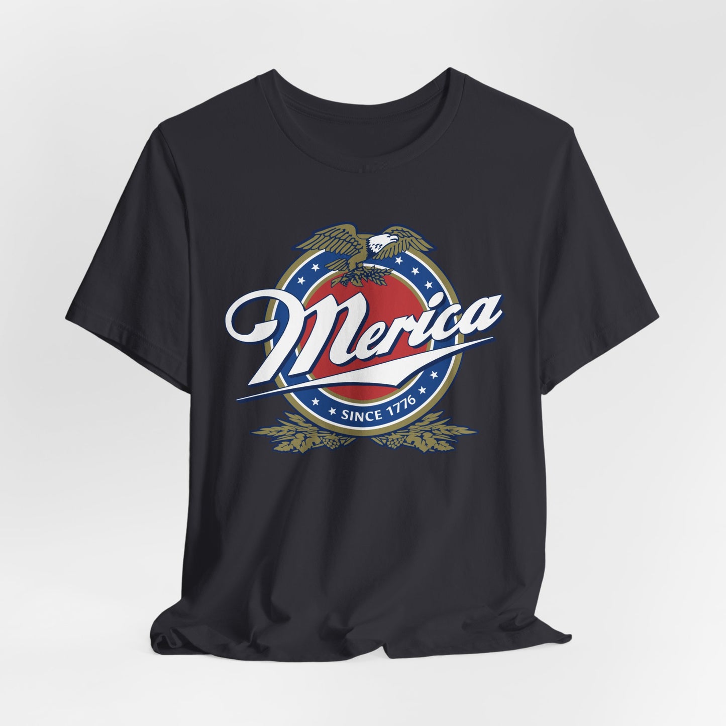 Patriotic American Tee - Merica Design, Unisex Short Sleeve Shirt for BBQ, Independence Day, Family Gatherings, Casual Wear, Gift