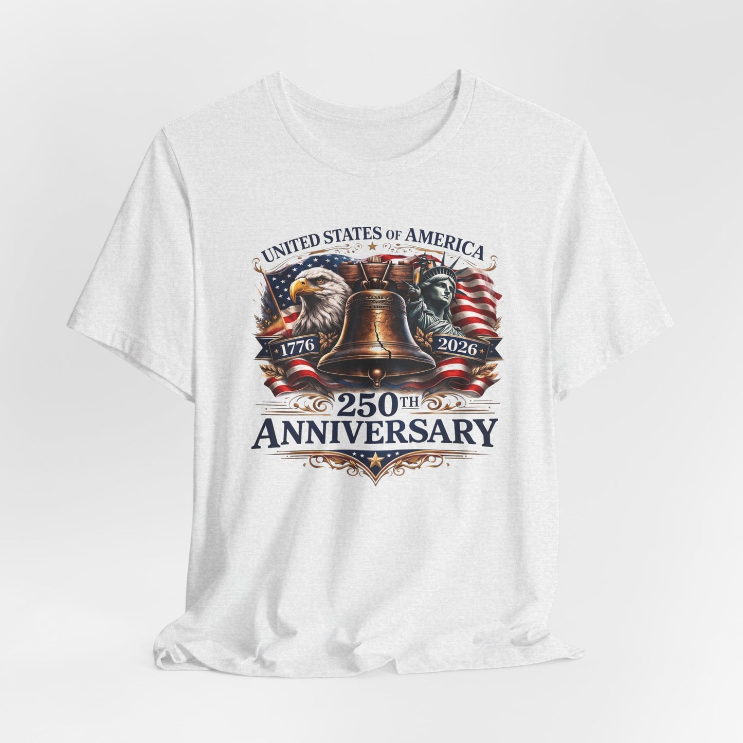T-Shirt — 'United States of America 250th Anniversary' Liberty Bell Patriotic Tee
