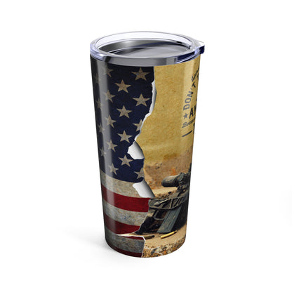Patriotic 20oz Tumbler, Don't Tread on Me' with American Flag Design