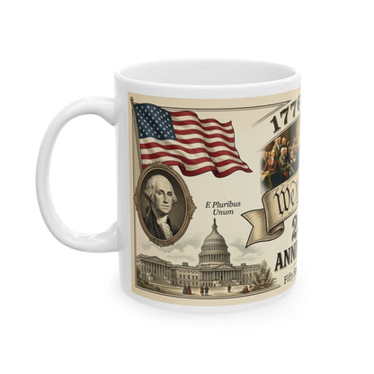 We the People 250th Anniversary Ceramic Mug — 1776–2026 Patriotic Coffee Cup