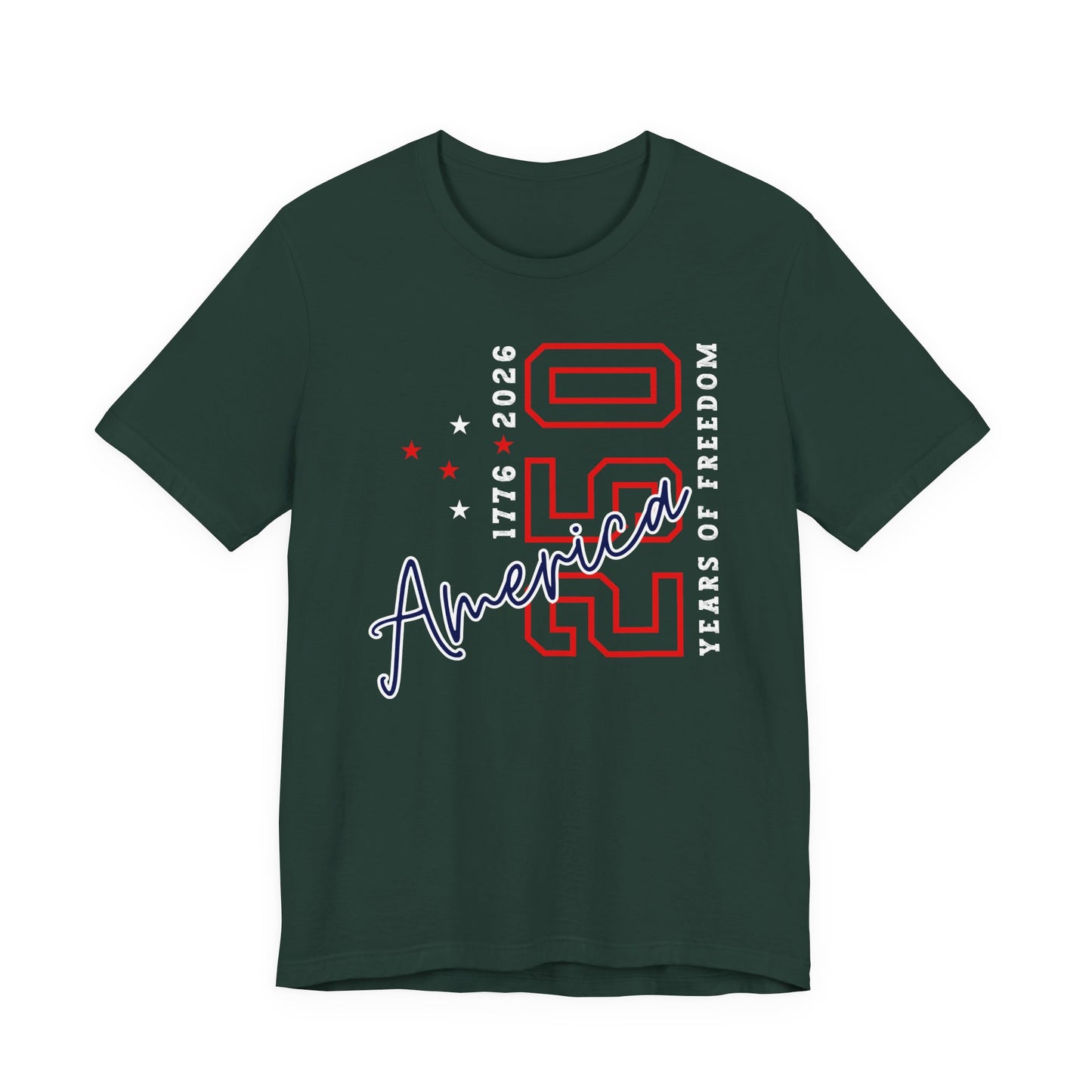 America 250 Celebration Tee — 250 Years of Freedom Patriotic T-Shirt