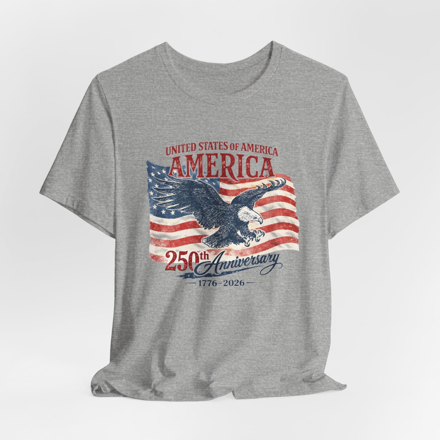 America 250th Anniversary T-Shirt – Vintage Eagle & Flag 1776–2026