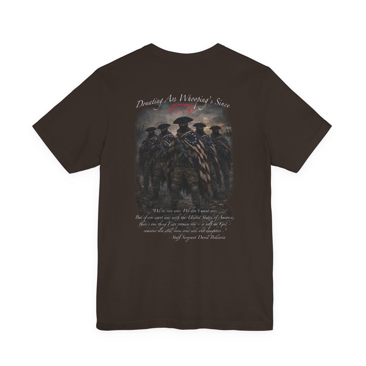 Patriotic Veterans T-Shirt — 'Founded As America's Sons' Military Tribute Tee