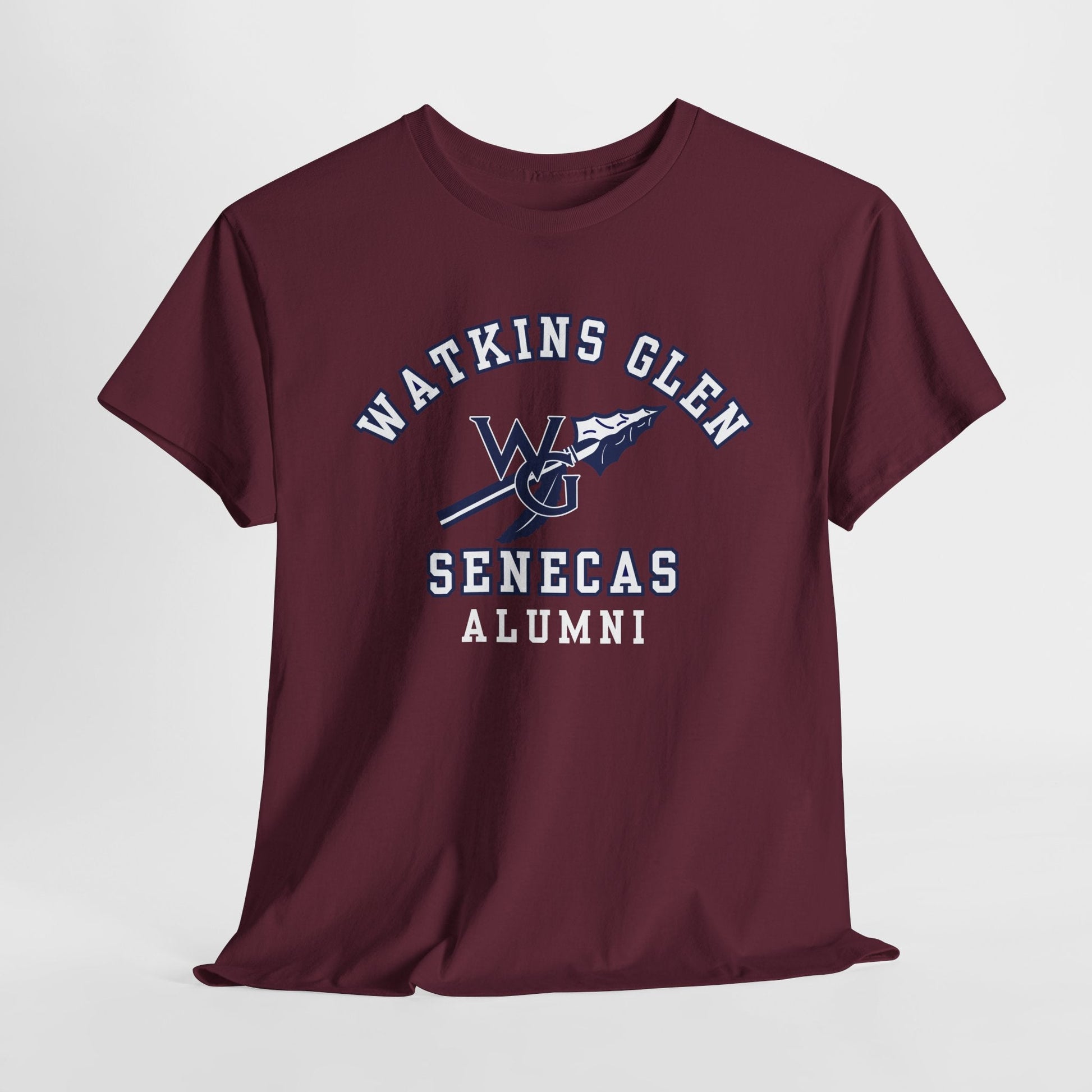 Watkins Glen Senecas Alumni Unisex Heavy Cotton T-Shirt, School Spirit, School Pride - Premium T-Shirt from Old Glory 1776 Apparel - Just $26.99! Shop now at Old Glory 1776 Apparel