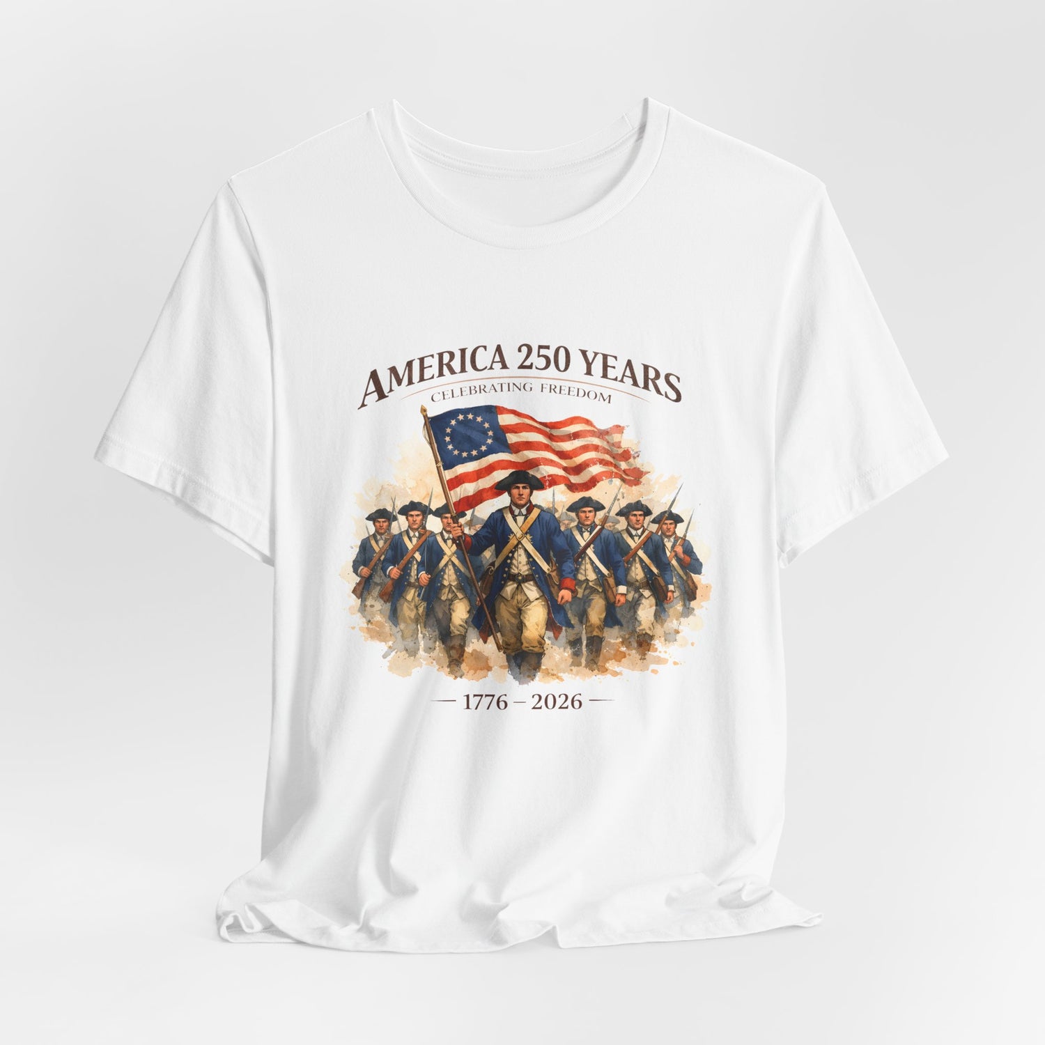 America 250 Years T-Shirt – 1776–2026 Revolutionary Flag Tee