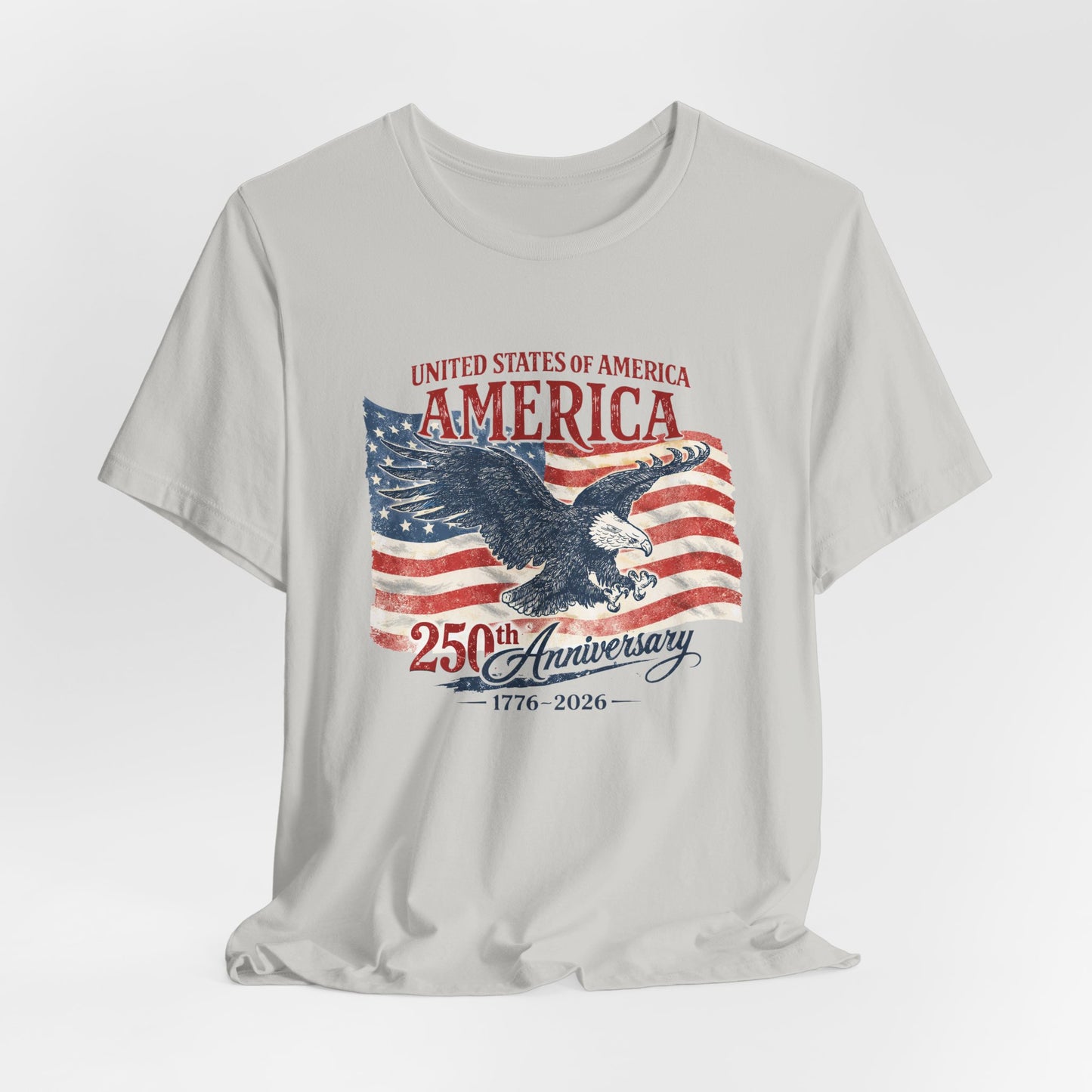 America 250th Anniversary T-Shirt – Vintage Eagle & Flag 1776–2026