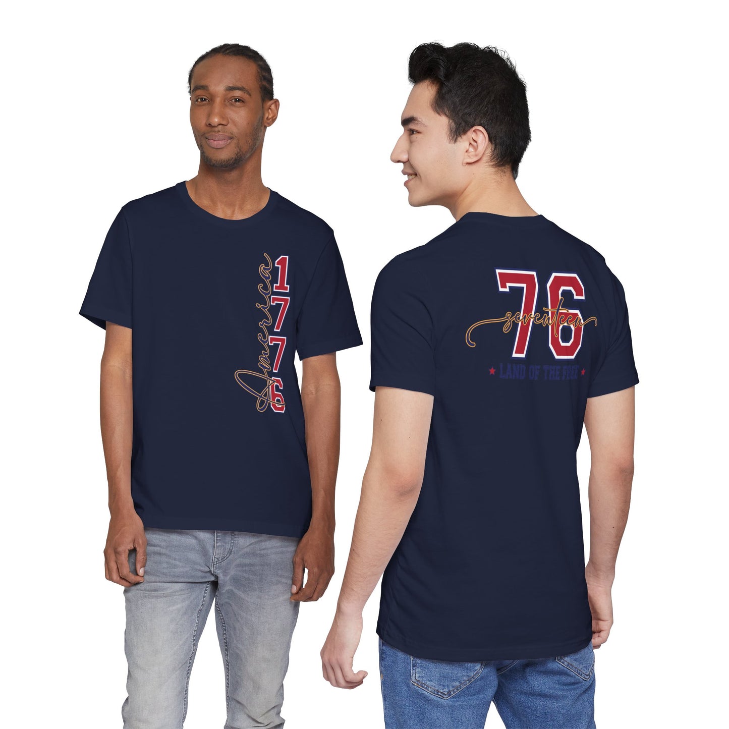 1776 America Tee — 'Land of the Free' Patriotic T‑Shirt