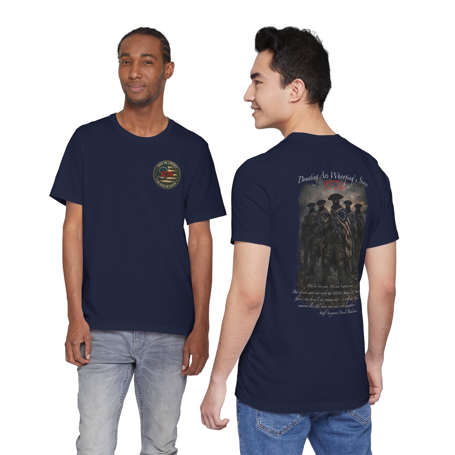 Patriotic Veterans T-Shirt — 'Founded As America's Sons' Military Tribute Tee