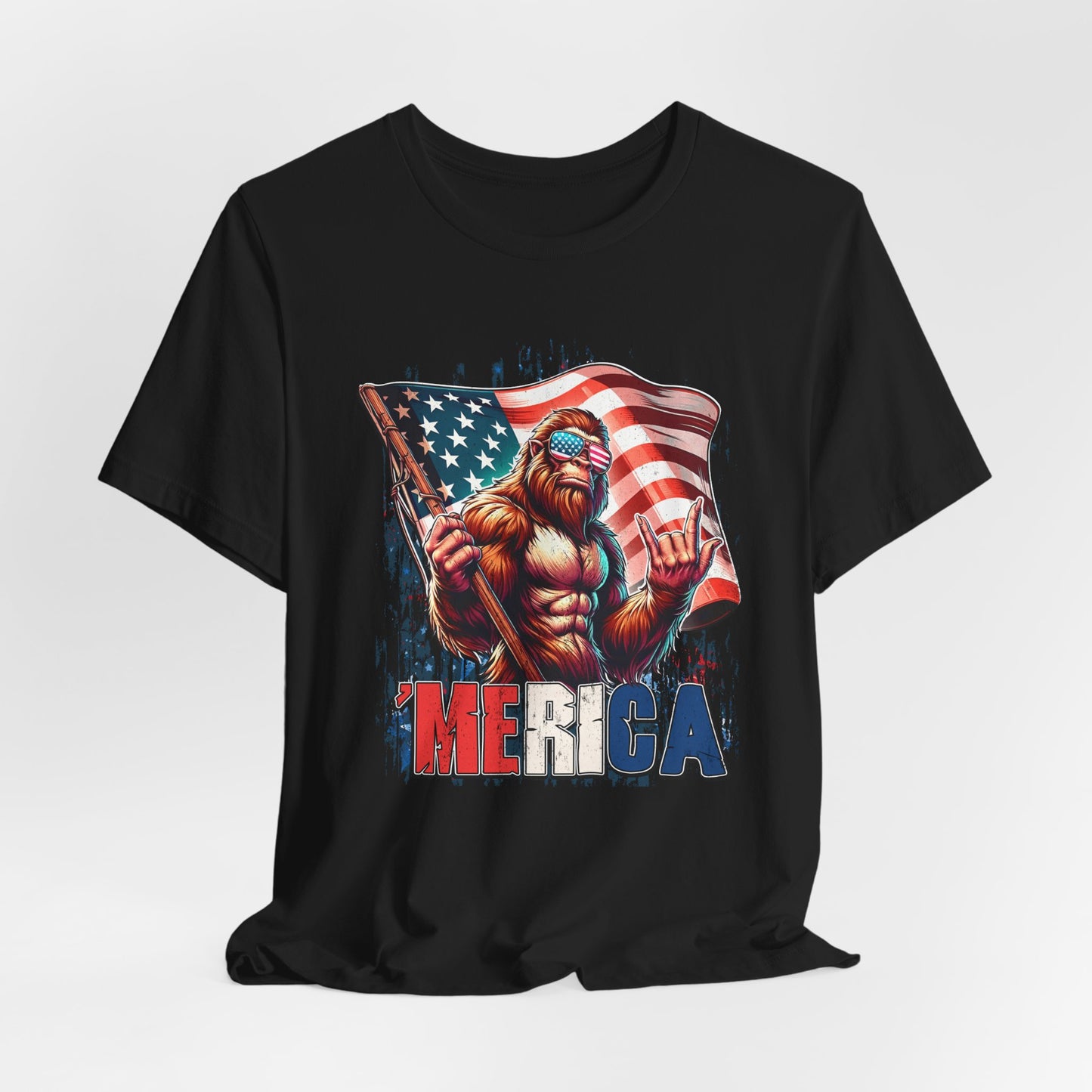 Patriotic Beast Unisex Tee, American Holidays Shirt, Independence Day Gift, Summer BBQ Attire, Funny Tee for Casual Wear