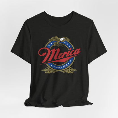 Patriotic Unisex Tee - 'Merica' Short Sleeve Shirt, 4th of July, BBQ, Casual Wear, Gift for Him/Her, USA Pride Apparel