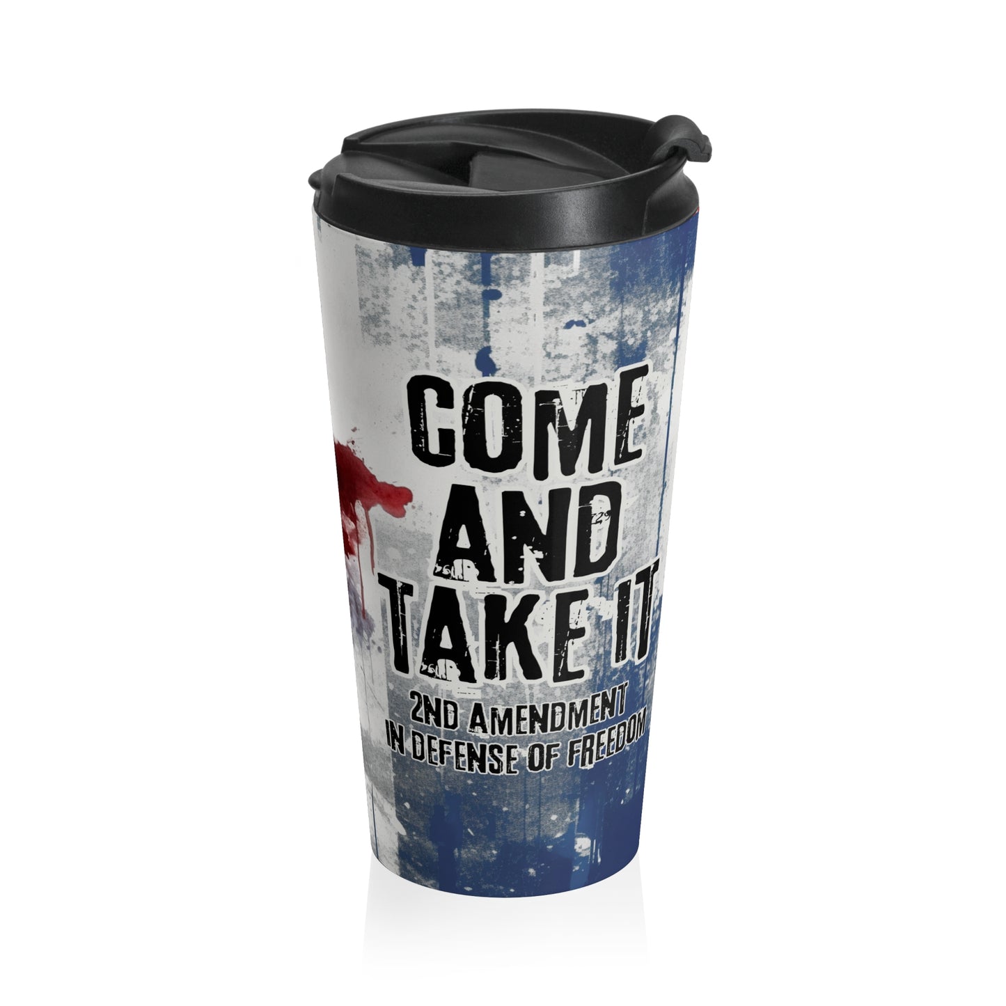 Patriotic Skull Travel Mug - Freedom Design