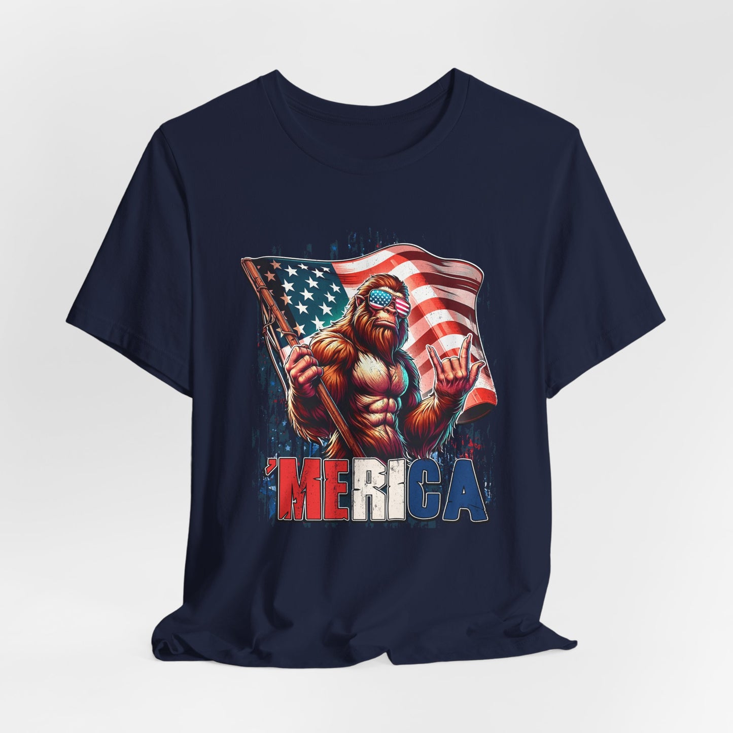 Patriotic Beast Unisex Tee, American Holidays Shirt, Independence Day Gift, Summer BBQ Attire, Funny Tee for Casual Wear