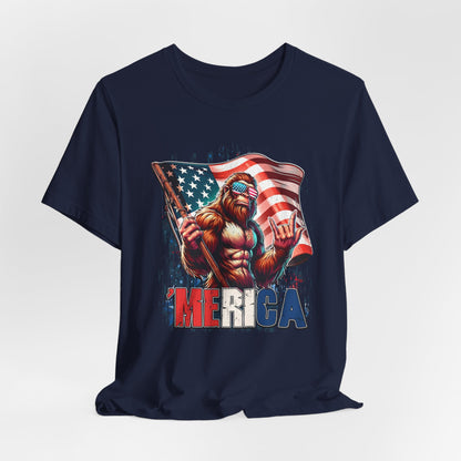 Patriotic Beast Unisex Tee, American Holidays Shirt, Independence Day Gift, Summer BBQ Attire, Funny Tee for Casual Wear