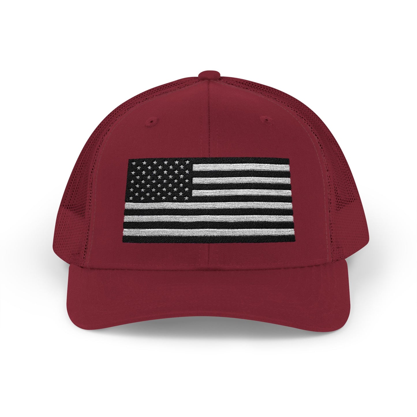 Patriotic Snapback Trucker Cap - American Flag Design