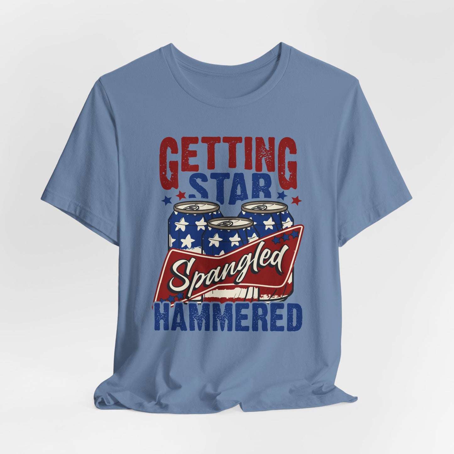 Star Spangled Hammered Tee - Fun Independence Day Shirt, Casual Summer Wear, Party T-Shirt, BBQ Outing Gift, USA Pride Apparel