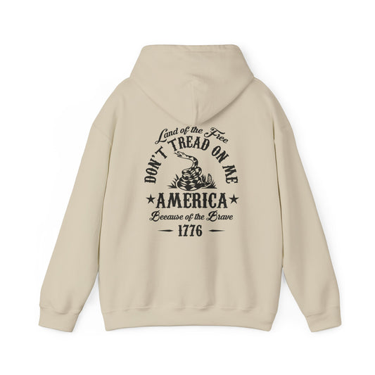Liberty or Death Don't Tread on Me, Land of the Free Because of The Brave Unisex Hoodie (Back Print) - Premium Hoodie from Printify - Just $39.99! Shop now at Old Glory 1776 Apparel