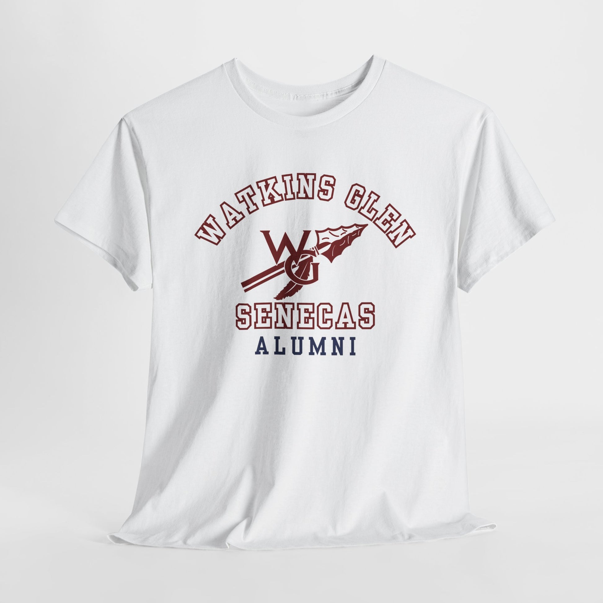 Watkins Glen Senecas Alumni Unisex Heavy Cotton T-Shirt, School Spirit, School Pride - Premium T-Shirt from Printify - Just $26.99! Shop now at Old Glory 1776 Apparel