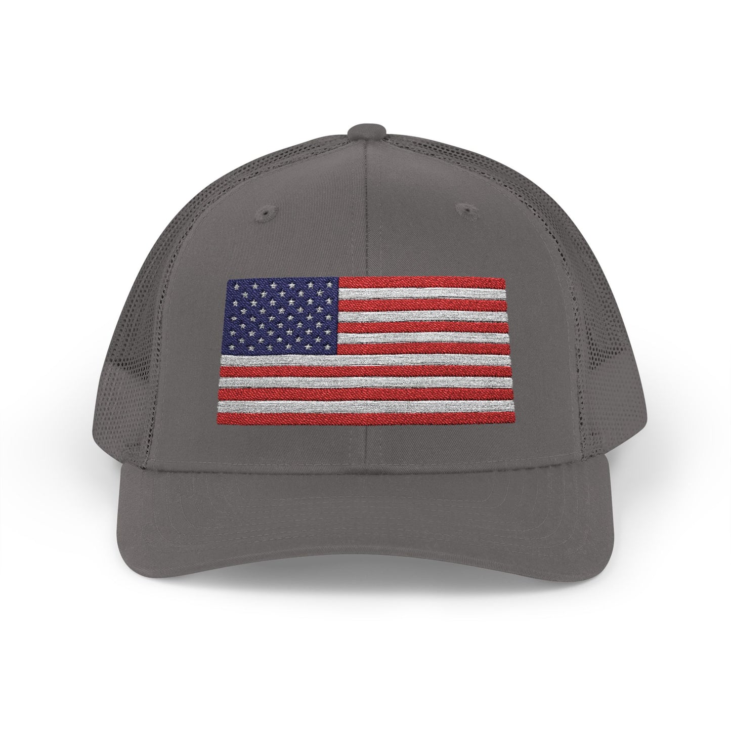 Patriotic Snapback Trucker Cap - USA Flag Design