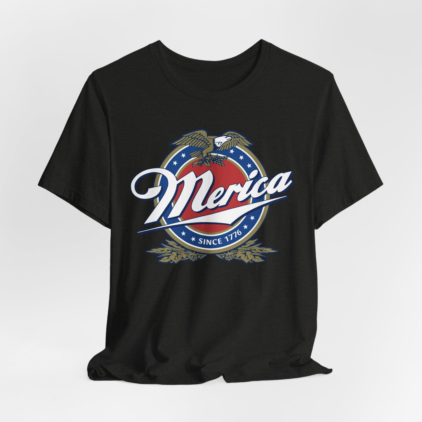 Patriotic American Tee - Merica Design, Unisex Short Sleeve Shirt for BBQ, Independence Day, Family Gatherings, Casual Wear, Gift
