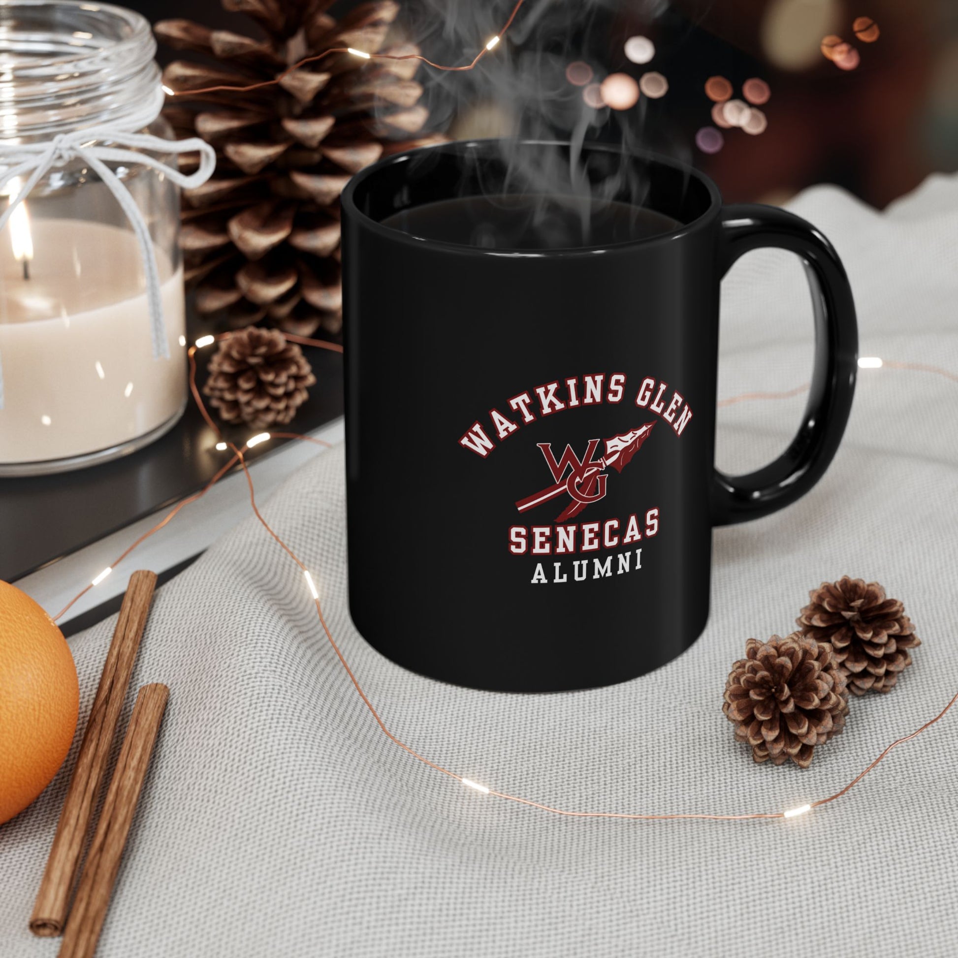 Watkins Glen Senecas Alumni Black Mug (11oz, 15oz) - Premium Mug from Printify - Just $19.99! Shop now at Old Glory 1776 Apparel