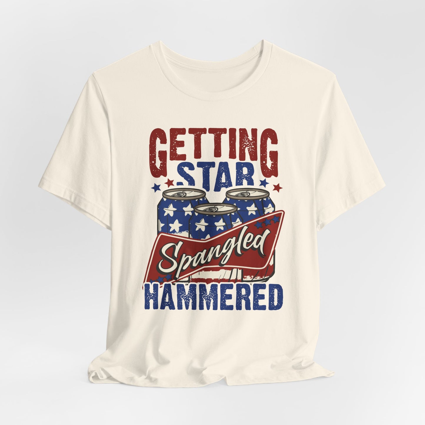 Star Spangled Hammered Tee - Fun Independence Day Shirt, Casual Summer Wear, Party T-Shirt, BBQ Outing Gift, USA Pride Apparel