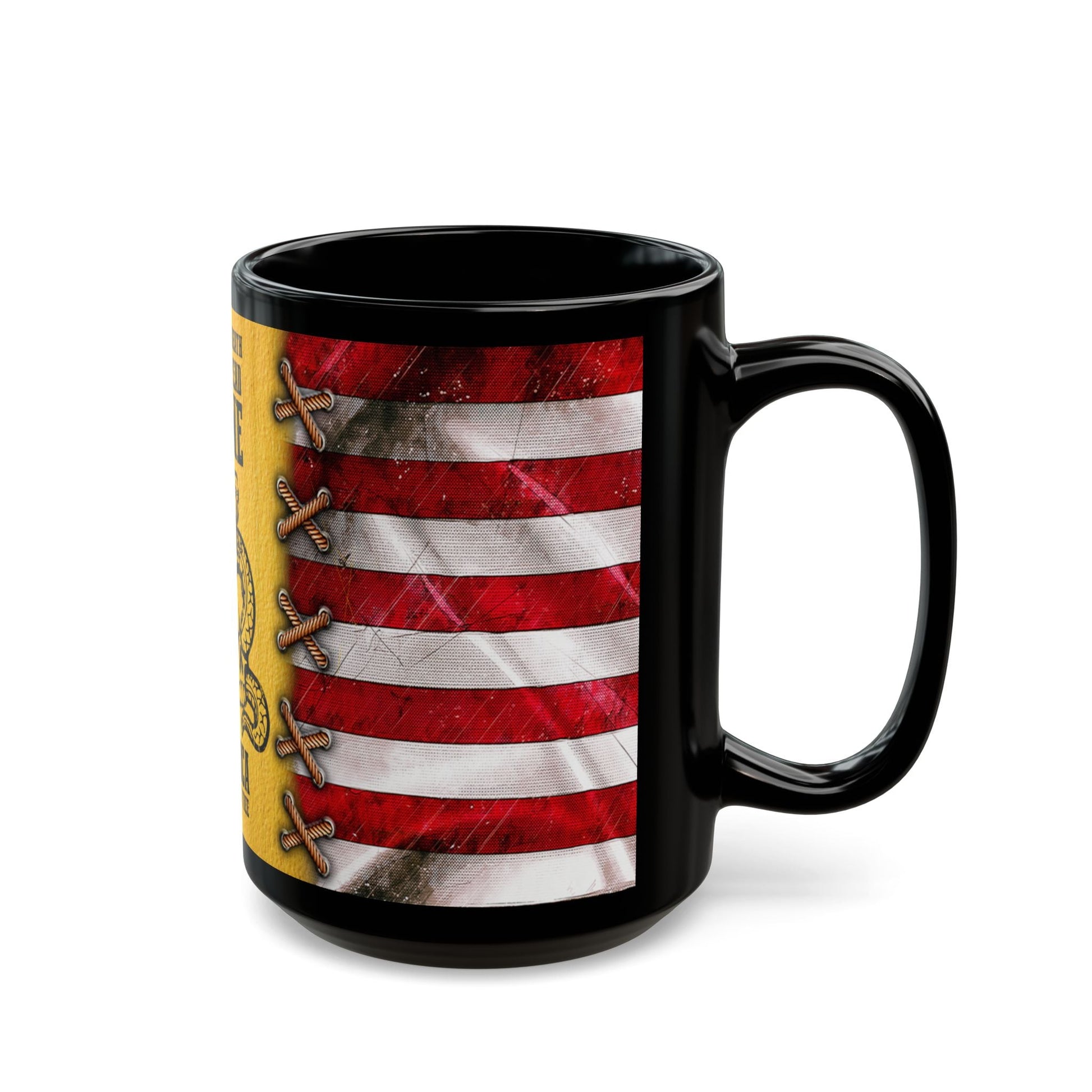Don't Tread on Me Black Mug (11oz, 15oz) - Premium Mug from Old Glory 1776 Apparel - Just $19.99! Shop now at Old Glory 1776 Apparel