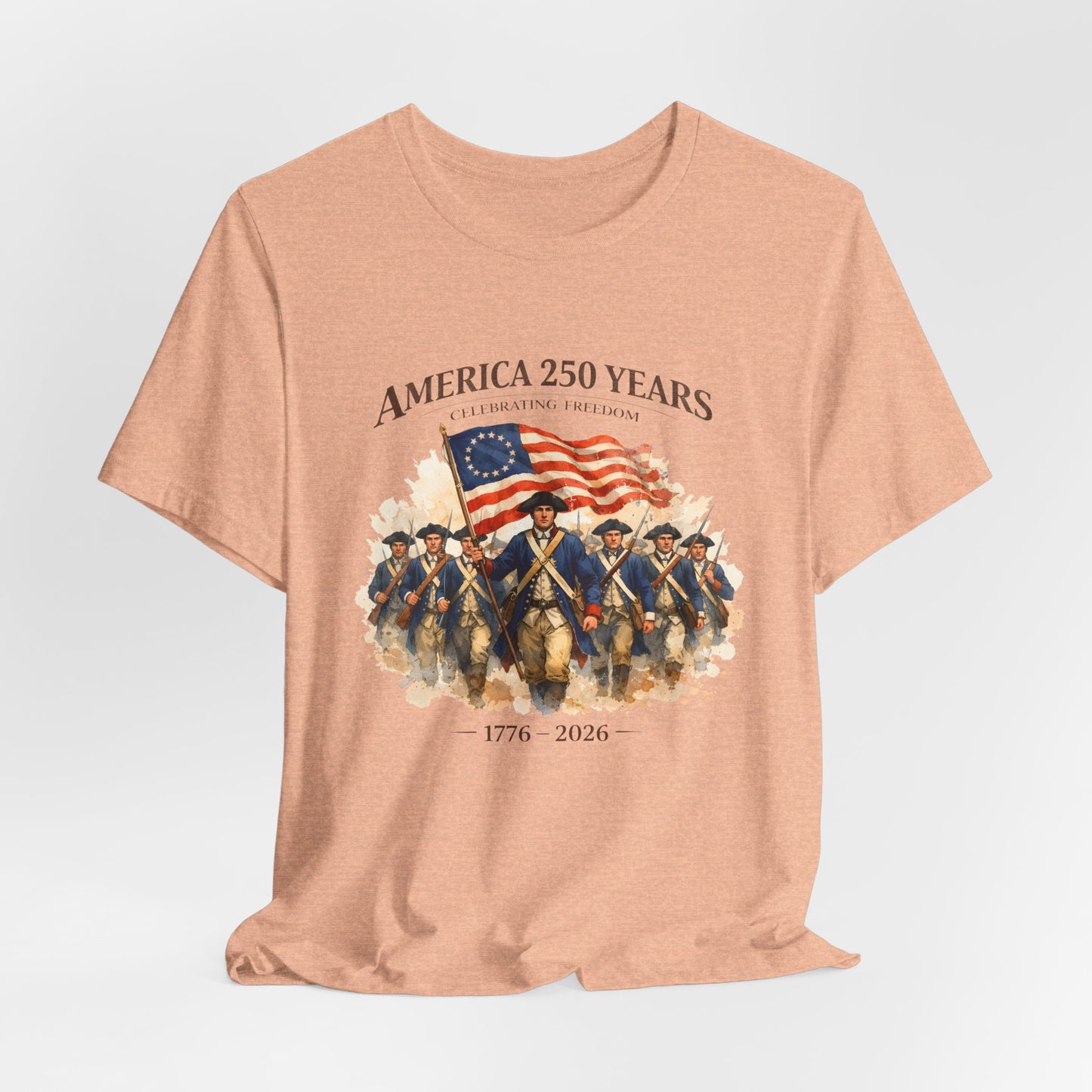America 250 Years T-Shirt – 1776–2026 Revolutionary Flag Tee