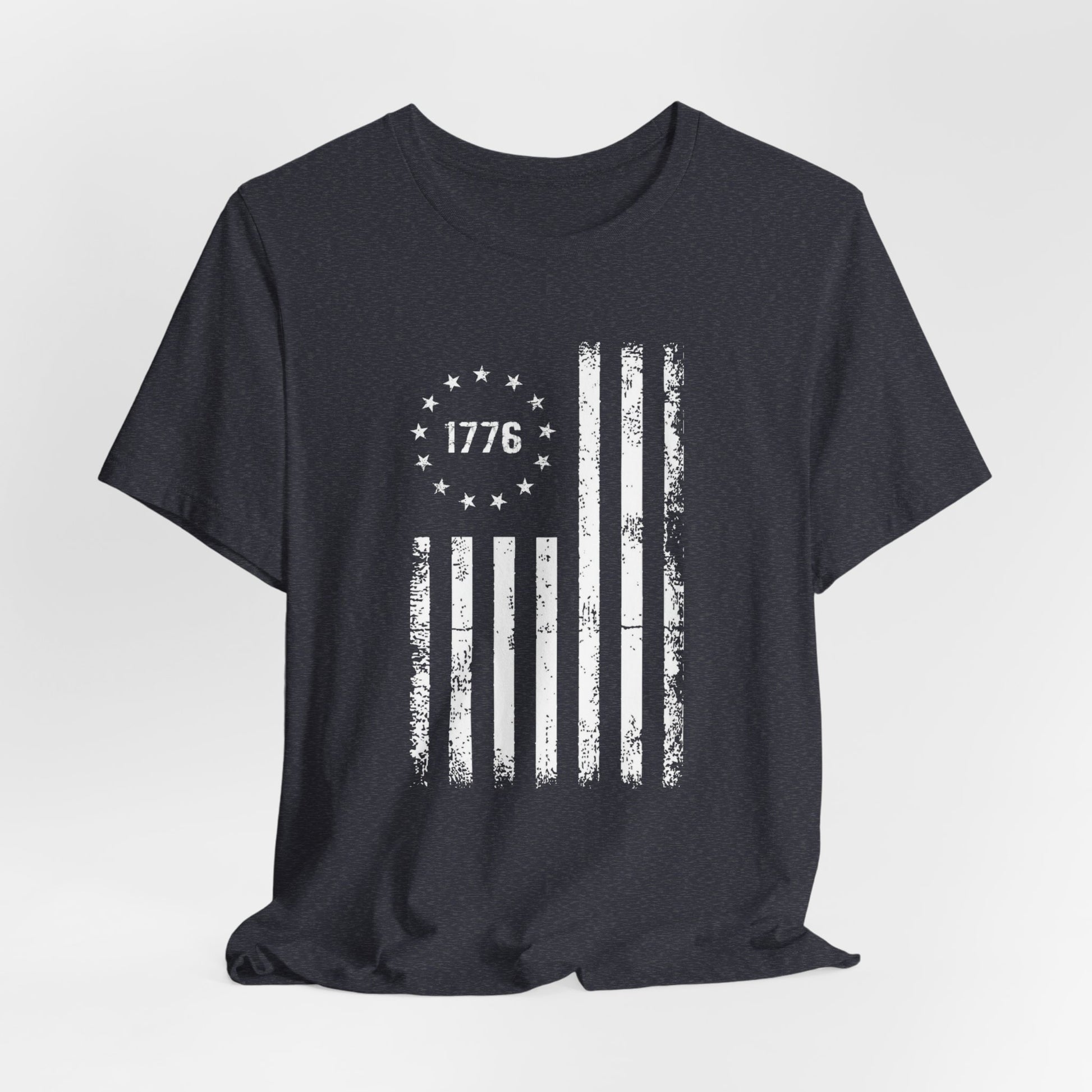 1776 Flag Unisex T-Shirt, Patriotic Tee for Celebrating Our Founding, USA History Shirt, July 4th Tee, American Flag Shirt, Independence Day - Old Glory 1776 Apparel