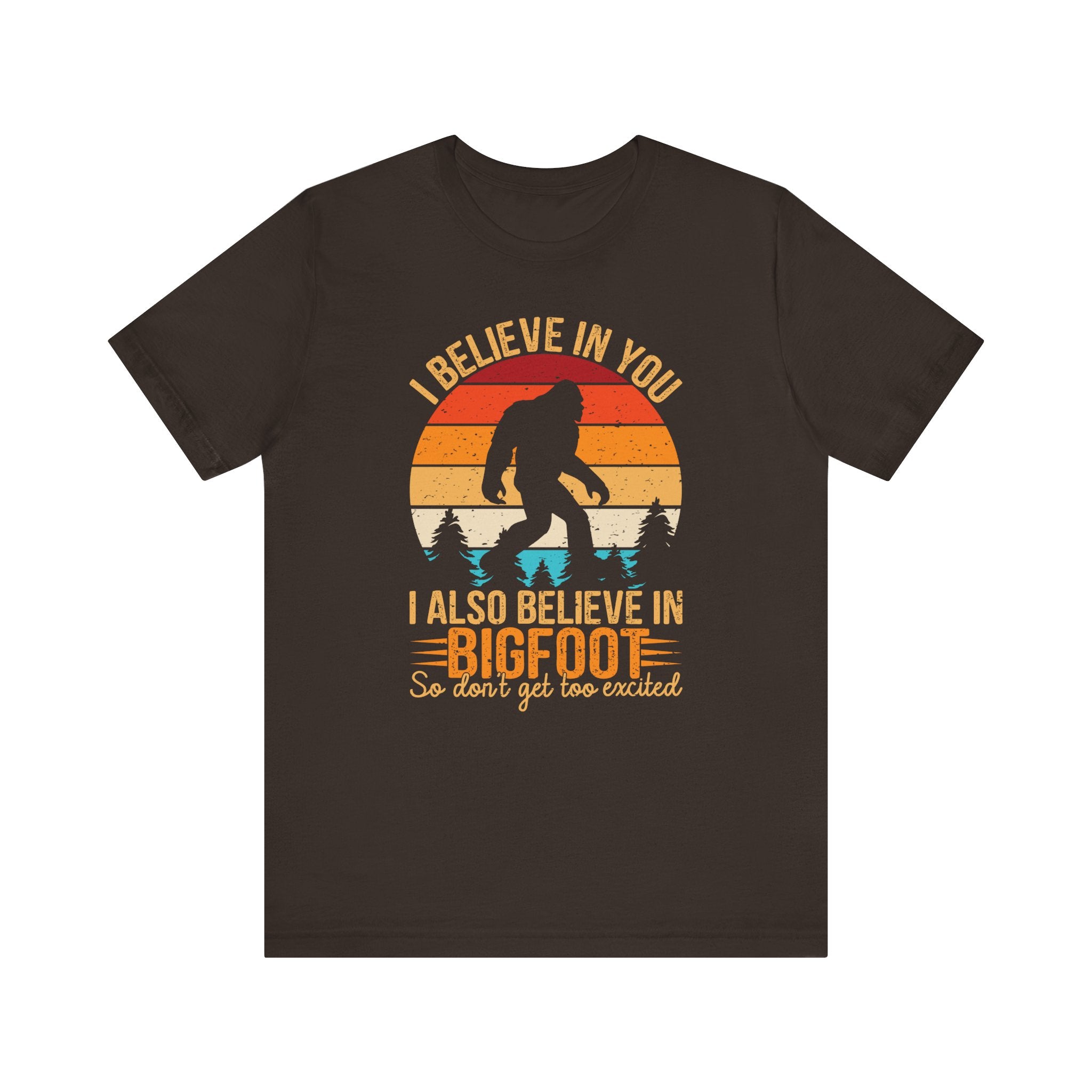 Bigfoot Believer Tee, Fun Graphic T-Shirt, Unisex Casual Wear, Nature Lover Gift, Adventure Shirt, Outdoor Humor Top