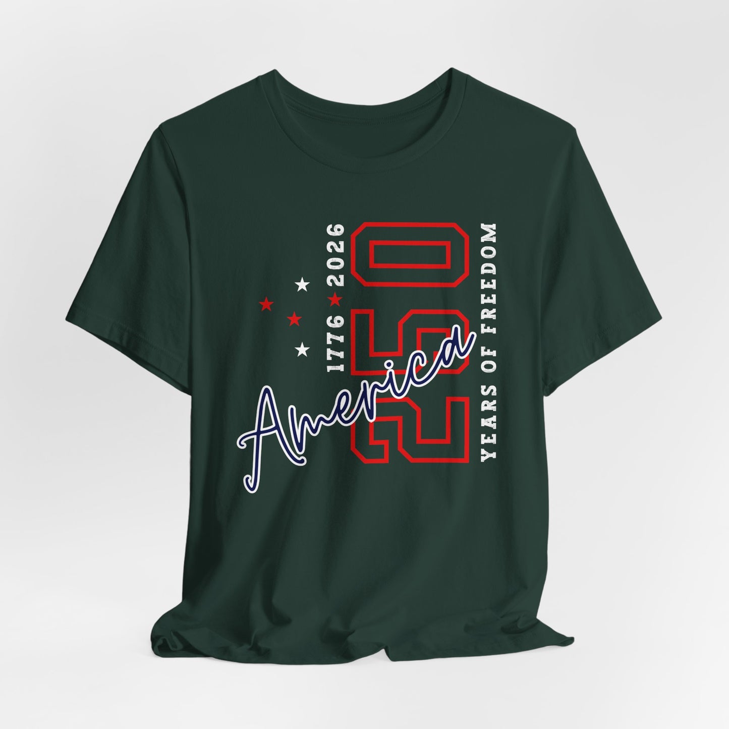 America 250 Celebration Tee — 250 Years of Freedom Patriotic T-Shirt