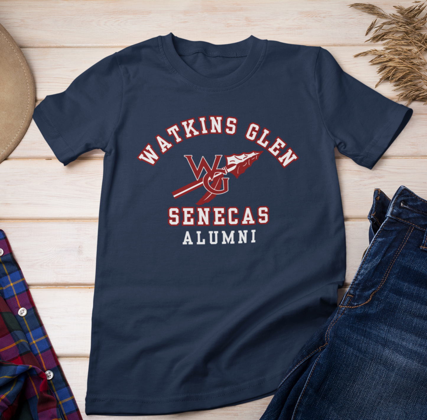 Watkins Glen Senecas Alumni Unisex Heavy Cotton T-Shirt, School Spirit, School Pride - Premium T-Shirt from Printify - Just $26.99! Shop now at Old Glory 1776 Apparel
