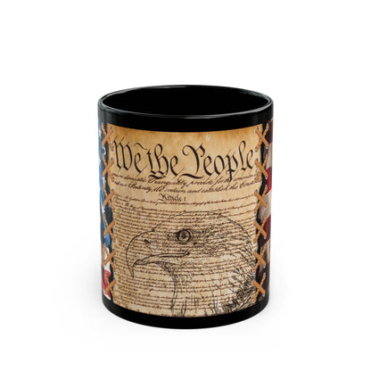 We The People Patriotic Mug, (11oz, 15oz) Constitutional Flag Coffee Cup, America Freedom, Independence Day Gift, US Constitution