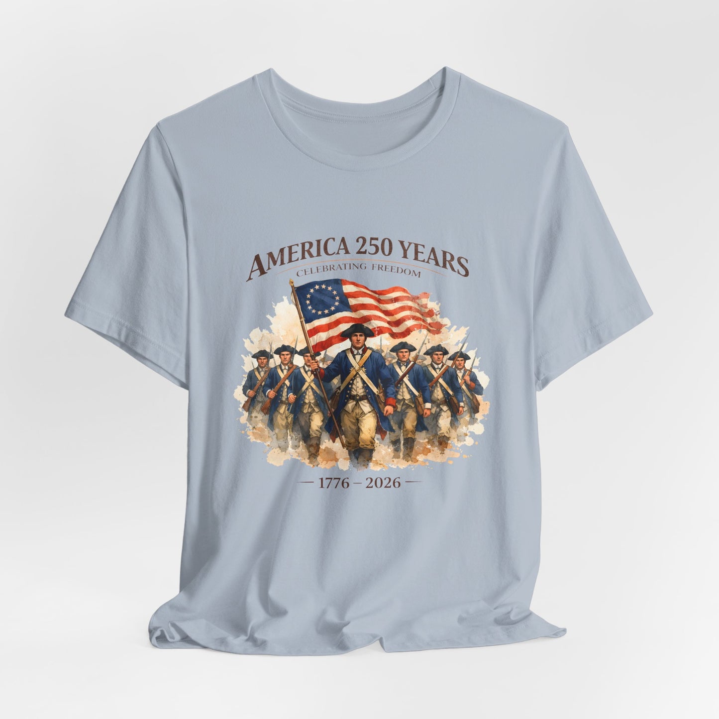 America 250 Years T-Shirt – 1776–2026 Revolutionary Flag Tee