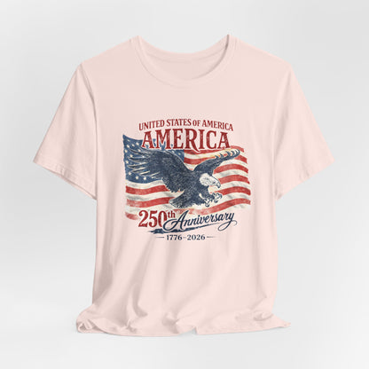America 250th Anniversary T-Shirt – Vintage Eagle & Flag 1776–2026
