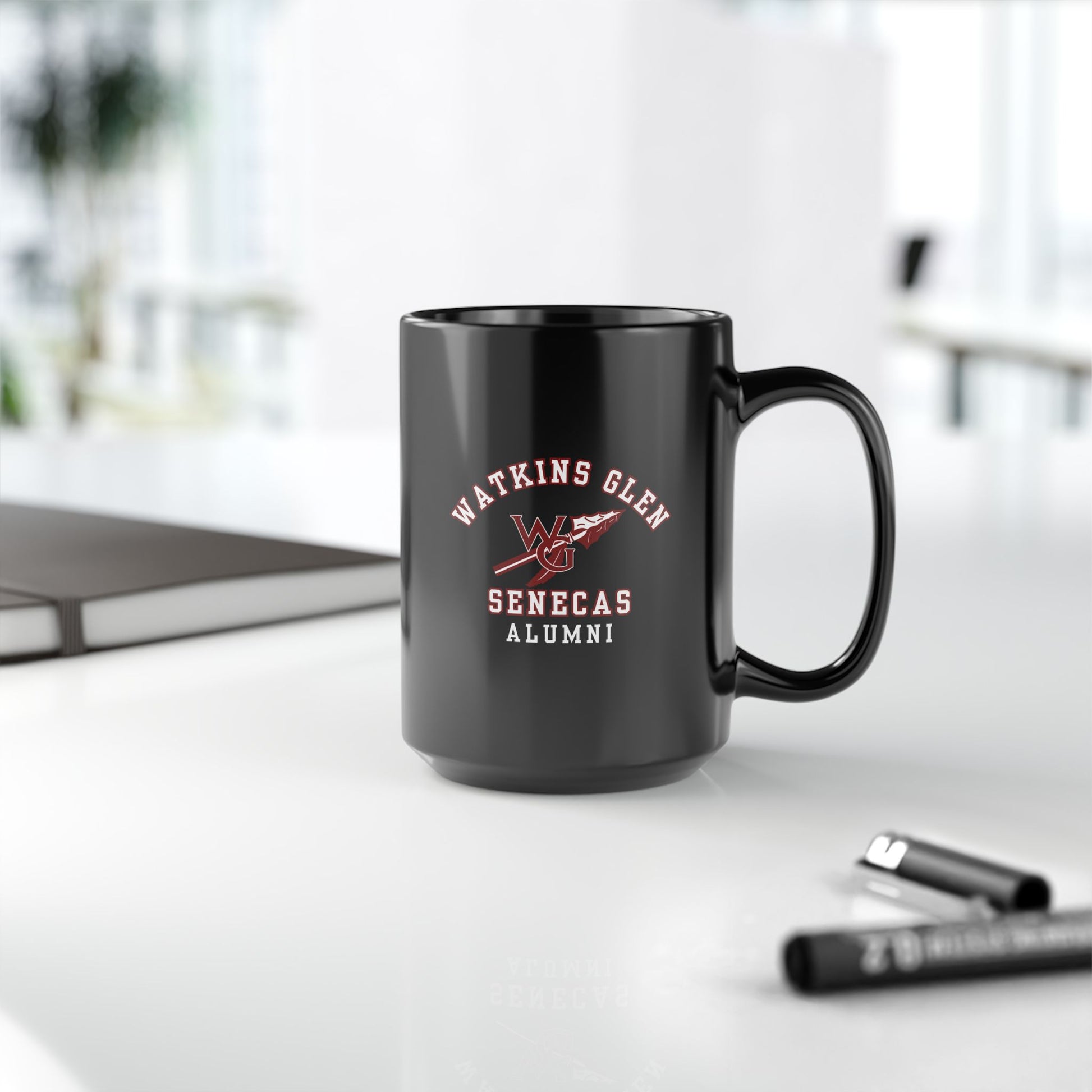 Watkins Glen Senecas Alumni Black Mug (11oz, 15oz) - Premium Mug from Printify - Just $19.99! Shop now at Old Glory 1776 Apparel