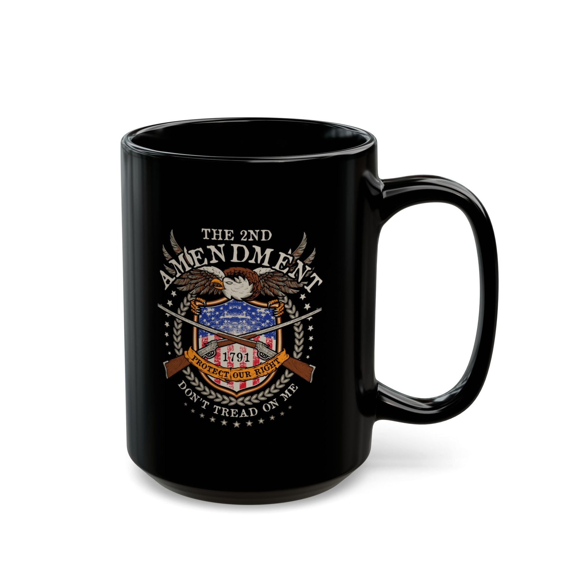 2nd Amendment Don't Tread on Me, (11oz, 15oz) Black Mug, patriotic gift, Gun Rights Mug - Premium Mug from Old Glory 1776 Apparel - Just $19.99! Shop now at Old Glory 1776 Apparel