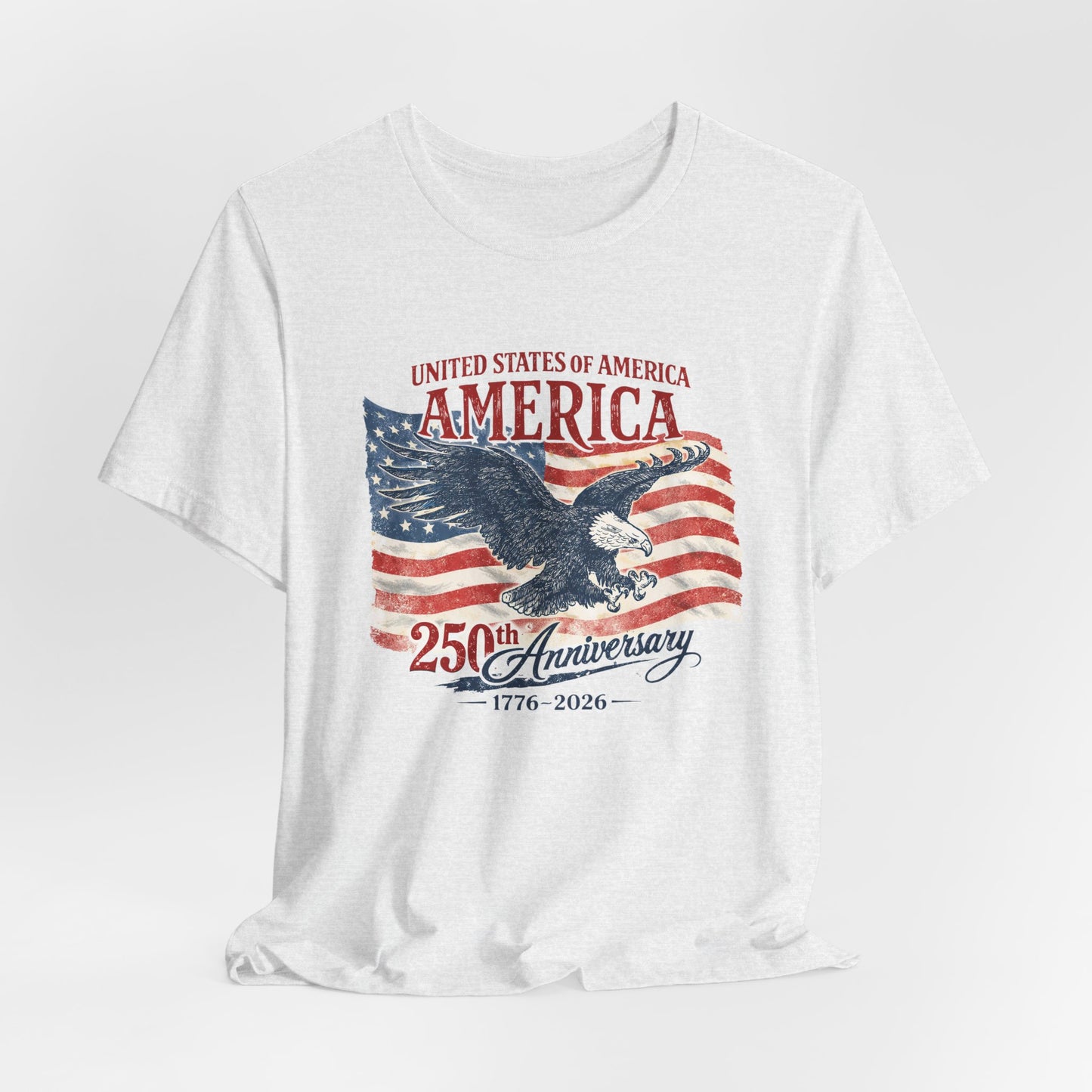 America 250th Anniversary T-Shirt – Vintage Eagle & Flag 1776–2026