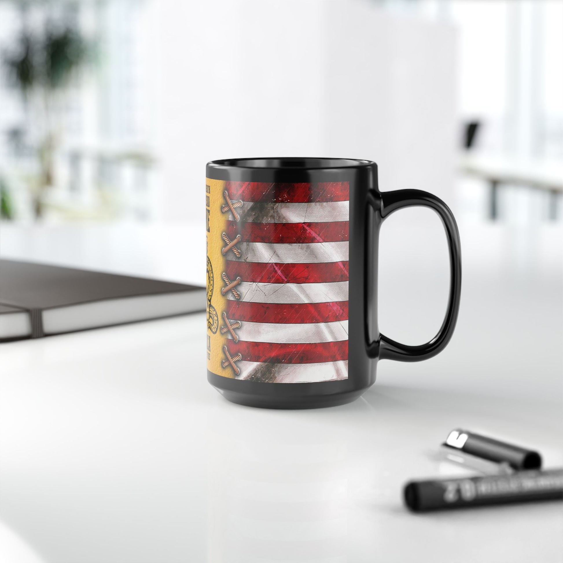Don't Tread on Me Black Mug (11oz, 15oz) - Premium Mug from Old Glory 1776 Apparel - Just $19.99! Shop now at Old Glory 1776 Apparel