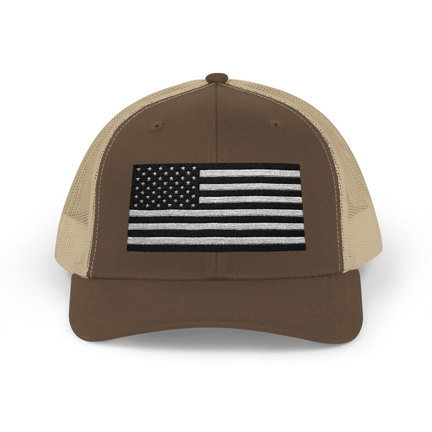 Patriotic Snapback Trucker Cap - American Flag Design