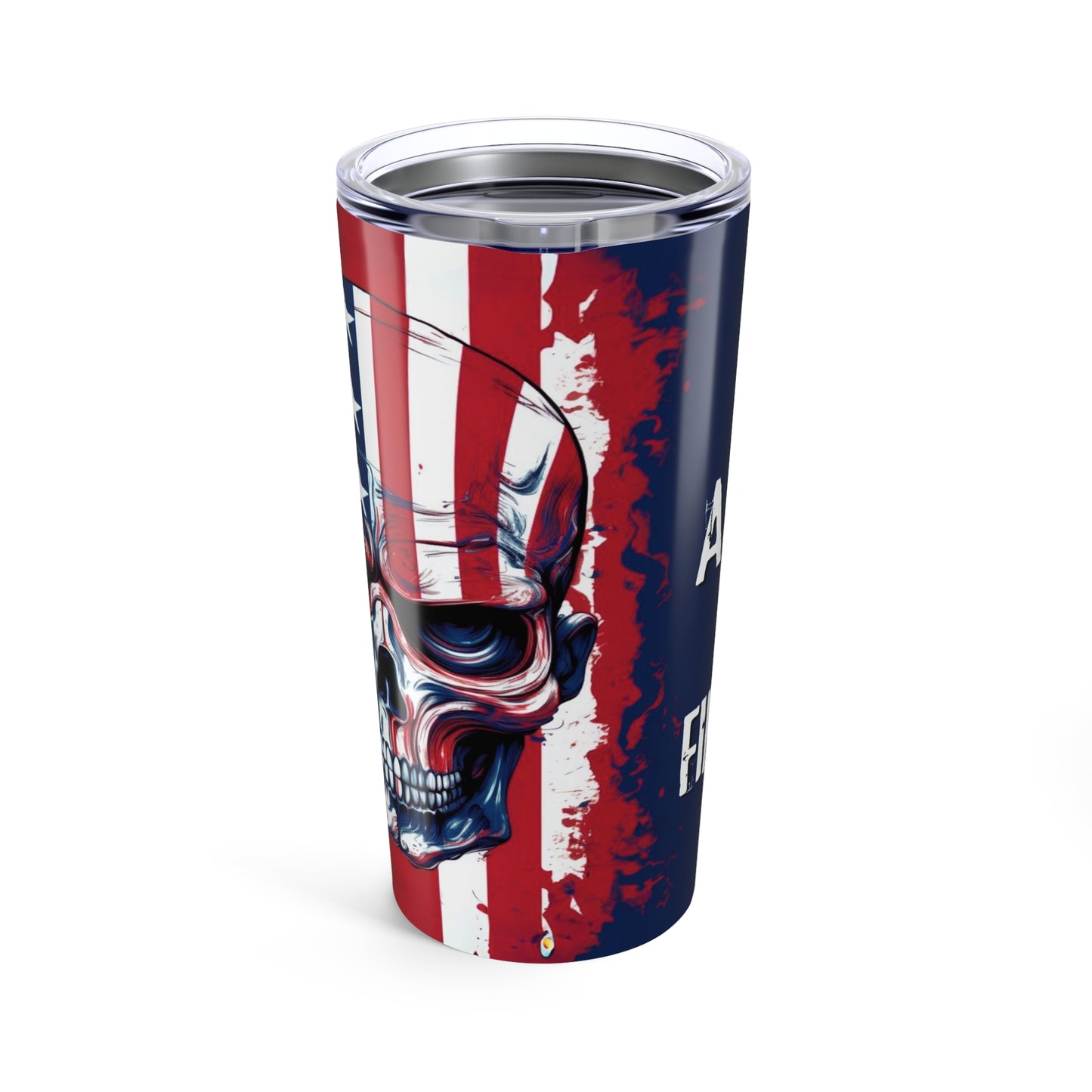 Patriotic Skull Tumbler 20oz - Perfect for Memorial Day & Independence Day