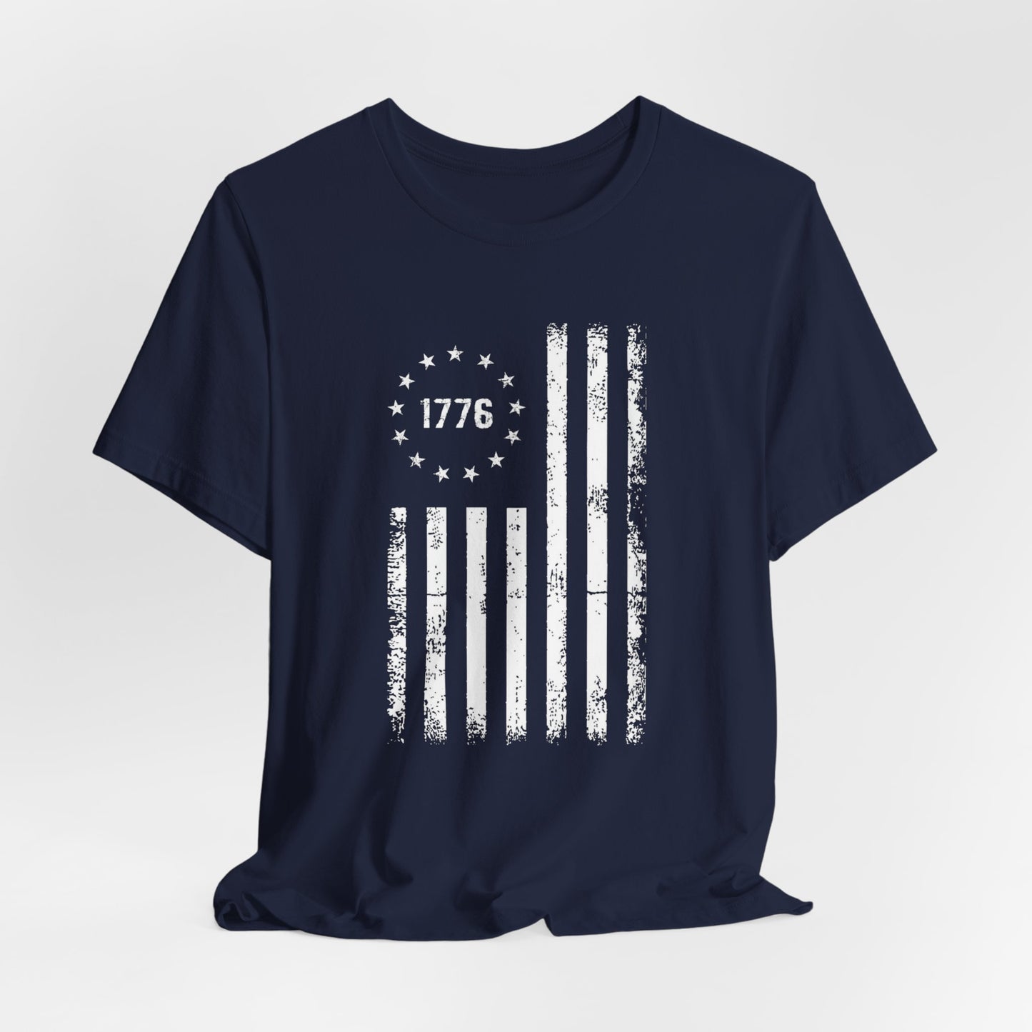1776 Flag Unisex T-Shirt, Patriotic Tee for Celebrating Our Founding, USA History Shirt, July 4th Tee, American Flag Shirt, Independence Day - Old Glory 1776 Apparel