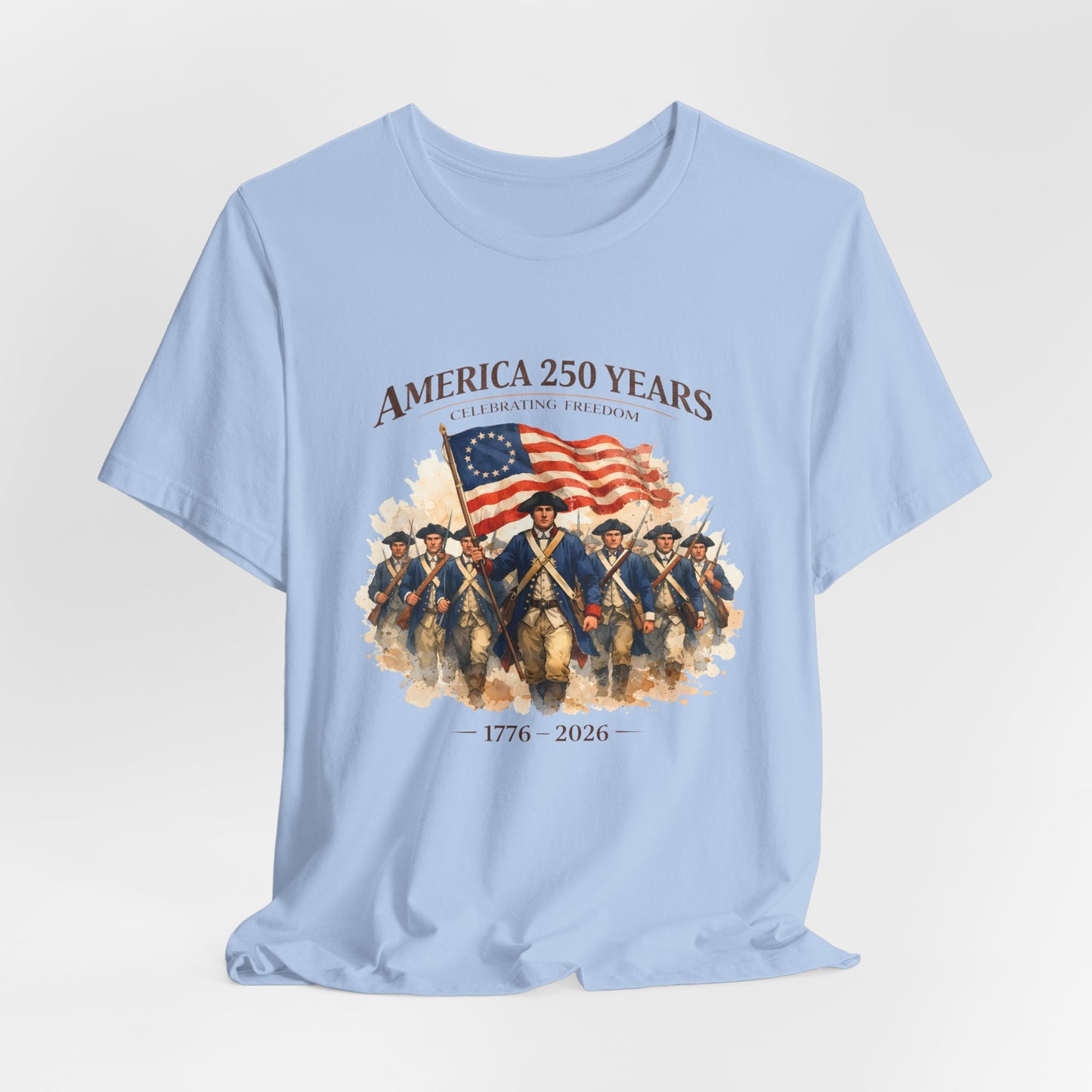 America 250 Years T-Shirt – 1776–2026 Revolutionary Flag Tee
