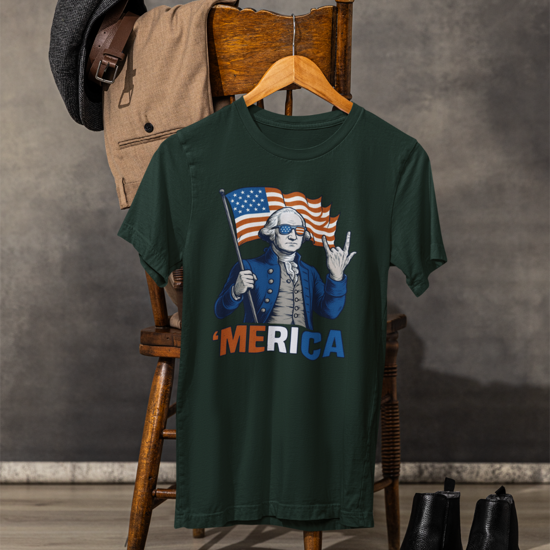 Patriotic Graphic Tee - 'Merica, 4th of July Shirt, Funny T-Shirt for Independence Day, USA Pride Clothing, Gift for Veterans