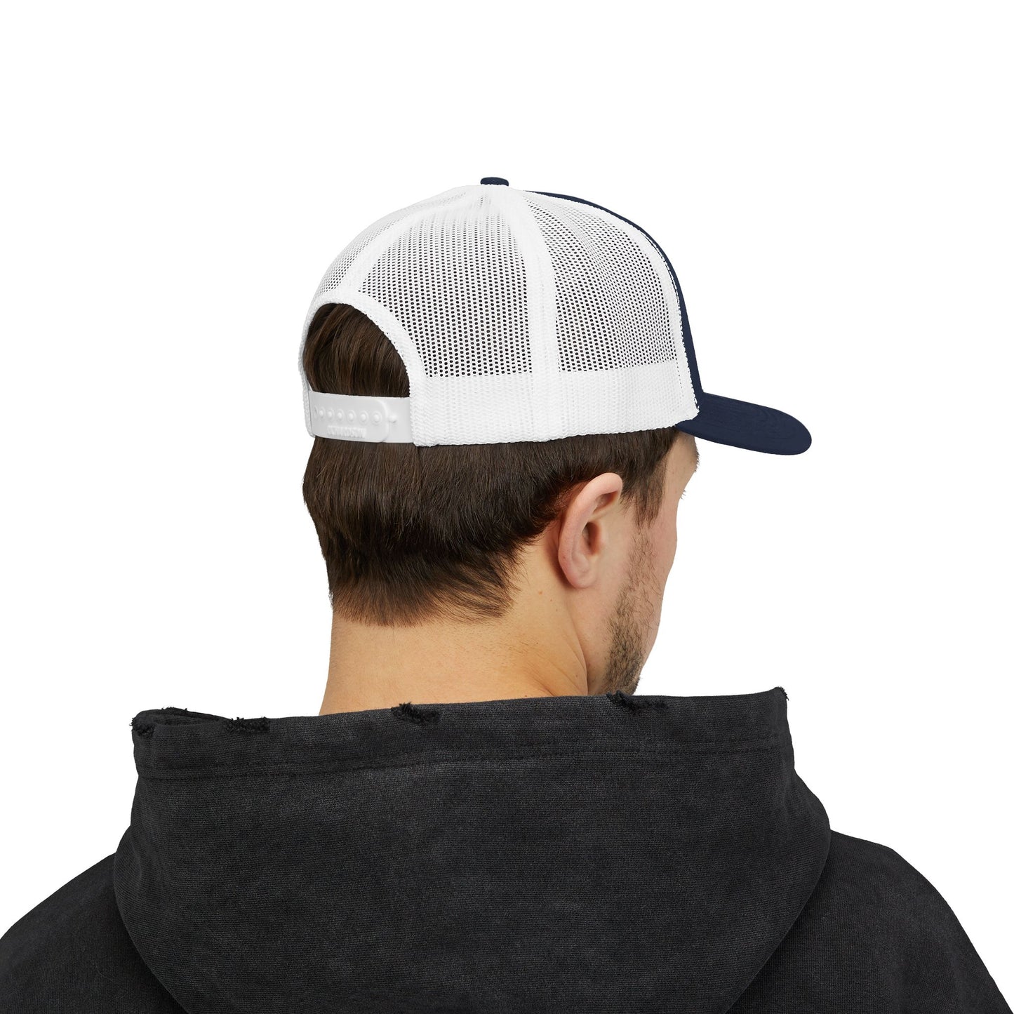 Patriotic Snapback Trucker Cap - American Flag Design